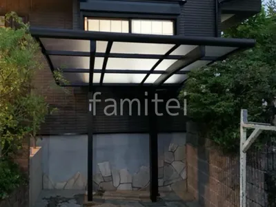 サイクルポート 自転車バイク屋根 YKKAP アリュース アール屋根