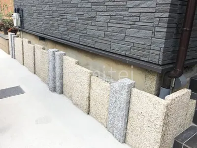 土留め 板石 さびミカゲ 延石 白ミカゲ