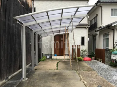 カーポート２台(縦) 連棟 YKKAP アリュース アール屋根