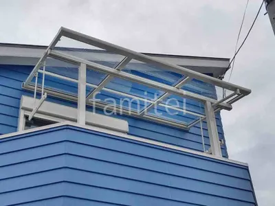 ２階ベランダ屋根  LIXIL スピーネF フラット屋根 スタンダード 壁付