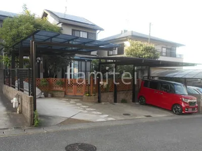 カーポート１台 （単棟） 三協アルミ ニューマイリッシュ 逆勾配 フラット屋根 前下がり屋根