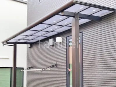 雨除け屋根 YKKAP 独立式エフルージュグランZERO(カバー無) 1階用 F型フラット屋根