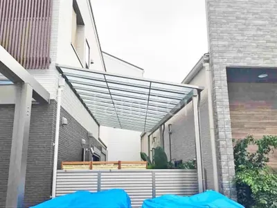 １階テラス屋根 （雨除け） LIXIL スピーネF フラット屋根 スタンダード 壁付