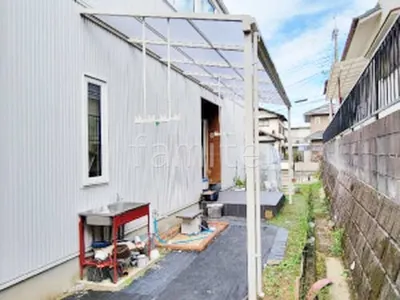 １階テラス屋根 （雨除け） YKKAP ソラリアF フラット屋根 スタンダード 壁付