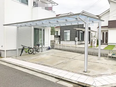 カーポート２台(ワイド) ツイン LIXIL ネスカＦ フラット屋根