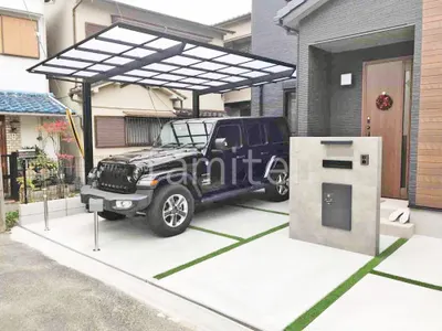 カーポート1台 (単棟) LIXIL ネスカF フラット屋根