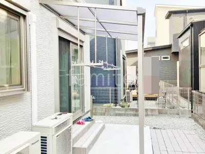 1階テラス屋根 (雨除け) YKKAP ソラリアF フラット屋根 スタンダード 壁付