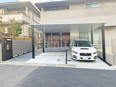 カーポート２台(ワイド) ツイン LIXIL カーポートSC フラット屋根 吊り下げ屋根
