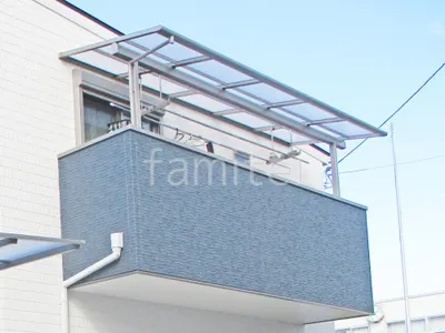 ２階ベランダ屋根  LIXIL スピーネF フラット屋根 スタンダード 壁付