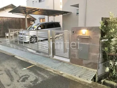 新築シンプル クローズ外構
