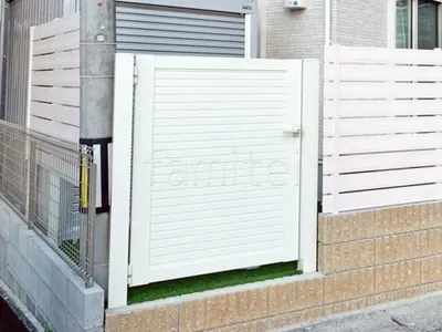 片開き 門扉 YKKAP シンプレオYM1型 横目隠し 