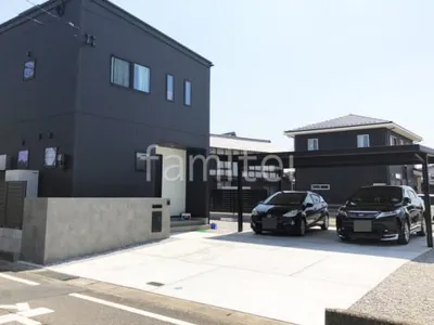 カーポート2台(ワイド) YKKAP レオンポートneo 積雪50cm対応 駐車場ガレージ床 土間コンクリート