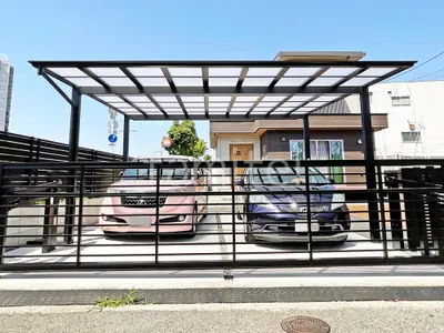カーポート２台(ワイド) ツイン LIXIL ネスカＦ フラット屋根