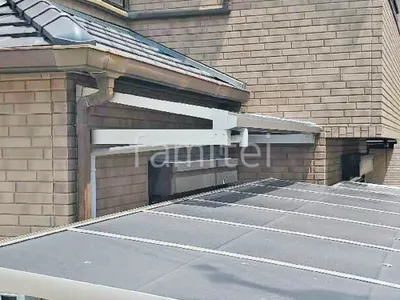 柱なしテラス屋根 （雨除け1階用） YKKAP ソラリアF フラット屋根 スタンダード 壁付