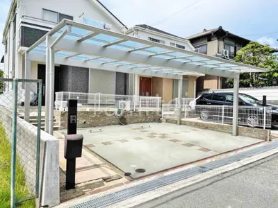 カーポート３台 （横ワイド トリプル） YKKAP エフルージュ FIRST フラット屋根