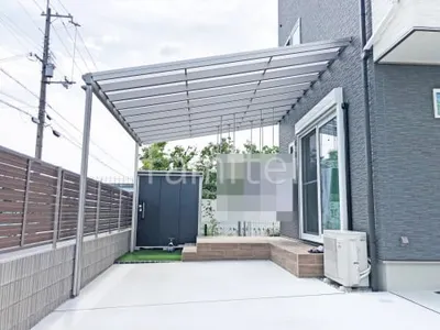 1階テラス屋根 (雨除け) YKKAP ソラリアF フラット屋根 スタンダード 壁付