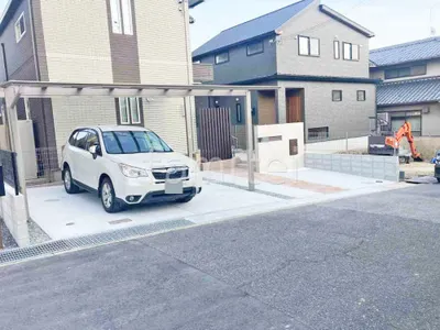 新築シンプル オープン外構