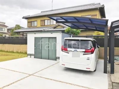 カーポート１台 （単棟） YKKAP アリュース アール屋根