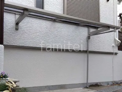 柱なしテラス屋根 （雨除け1階用） YKKAP ソラリアF フラット屋根 スタンダード 壁付