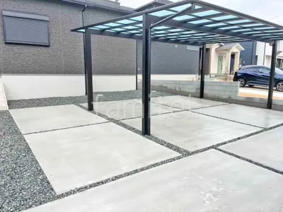 新築シンプル オープン外構