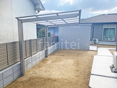 サイクルポート 自転車バイク屋根 LIXIL ネスカF フラット屋根