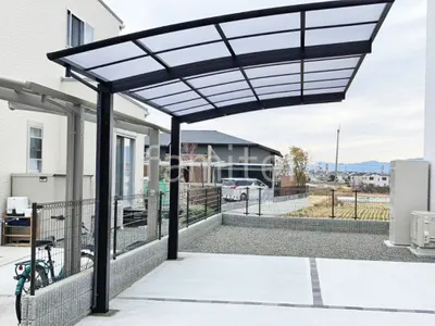 カーポート１台 （単棟） YKKAP アリュース アール屋根