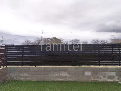 アルミ形材 フェンス LIXIL AB YS3型 横スリット3 目隠し ブロック塀 (化粧ブロック) 太陽エコブロックス 普通CB