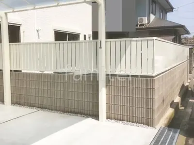 ブロック塀 （化粧ブロック） ユニソン アルタ  アルミ形材 フェンス LIXIL AB TS2型 縦スリット2 目隠し