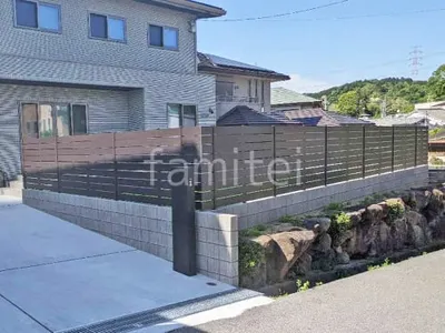 ブロック塀 （化粧ブロック） ユニソン エリダ  人工木・樹脂 フェンス（木調） F＆F マイティウッド ベーシック極 目隠し 木調・ラティス 樹脂