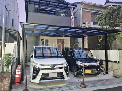 カーポート２台(ワイド) ツイン LIXIL ネスカＦ フラット屋根
