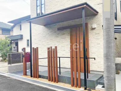 テラス屋根 四国化成 木製調ファンルーフ 1階用 F型フラット屋根