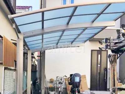 カーポート１台 （単棟） YKKAP アリュース アール屋根