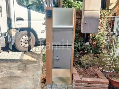 宅配ボックス門柱 （機能門柱 ） YKKAP 木製調 ルシアスポストユニットPC01型 