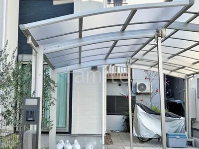 サイクルポート 自転車バイク屋根 YKKAP アリュース アール屋根