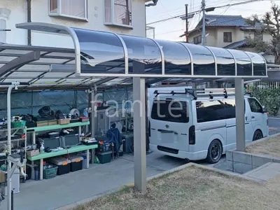 カーポート１台 （単棟） YKKAP アリュース キャップ アール屋根 たれ耳屋根