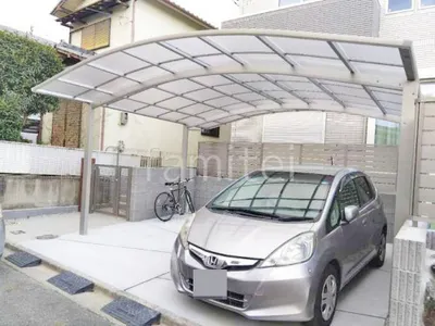 カーポート２台(ワイド) ツイン YKKAP アリュース アール屋根
