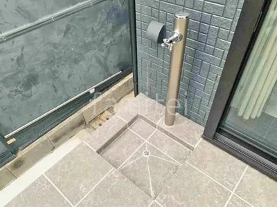 立水栓 ギャザー メルス丸形水栓 1口タイプ