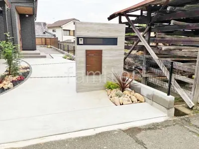 新築シンプル オープン外構