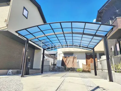 カーポート２台(ワイド) ツイン YKKAP アリュース アール屋根