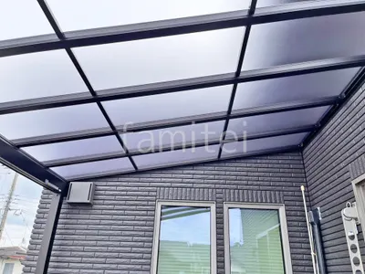 ２階ベランダ屋根  YKKAP ソラリアF フラット屋根 スタンダード 壁付