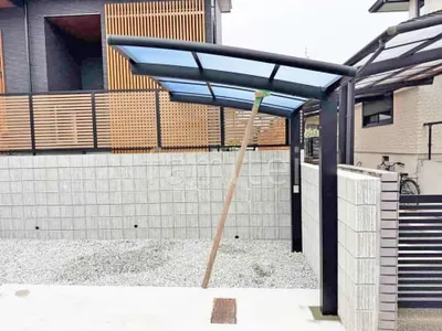 サイクルポート 自転車バイク屋根 LIXIL ネスカR ミニ アール屋根