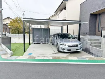 カーポート２台(ワイド) ツイン 三協アルミ FII 横2・3台用 フラット屋根 吊り下げ屋根