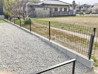 スチールメッシュ フェンス YKKAP イーネット3F型 スチール柱 境界・メッシュ ブロック塀 （化粧ブロック） 太陽エコブロックス 普通CB 