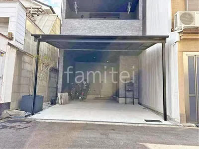 １階テラス屋根 （雨除け） 三協アルミ レボリューA F フラット屋根 スタンダード 壁付