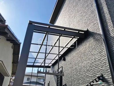 １階テラス屋根 （雨除け） YKKAP 独立式 レセパ Lタイプ フラット屋根 独立式 スタンダード