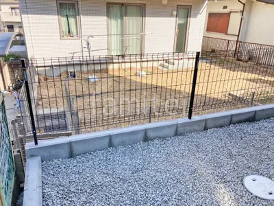 スチールメッシュ フェンス YKKAP イーネット3F型 スチール柱 境界・メッシュ ブロック塀 （化粧ブロック） 太陽エコブロックス 普通CB 