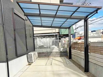 カーポート１台 （単棟） YKKAP 木製調 エフルージュ FIRST フラット屋根