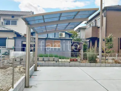 カーポート１台 （単棟） 三協アルミ カムフィエース アール屋根