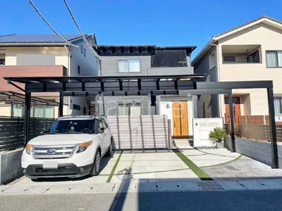 カーポート２台(ワイド) ツイン LIXIL フーゴF フラット屋根