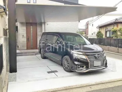 カーポート２台(ワイド) ツイン LIXIL カーポートSC 後方支持 フラット屋根 後ろ柱 吊り下げ屋根